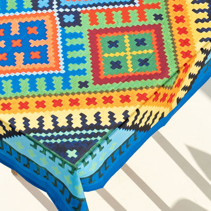 Recycled fabric tablecloth River of Scripture 108 