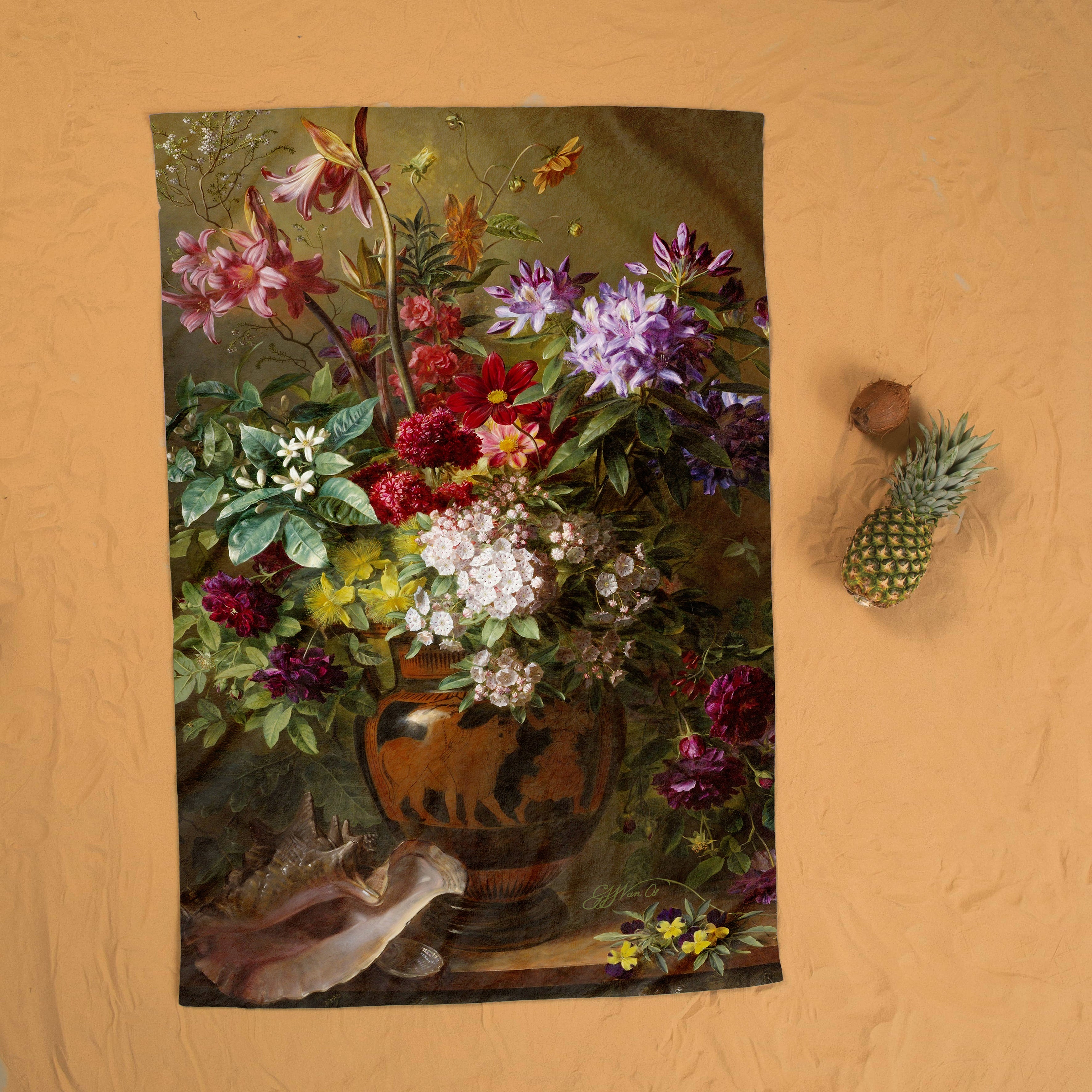 Rankšluostis Gregorius van Os "Still Life With Flowers In A Greek Vase"