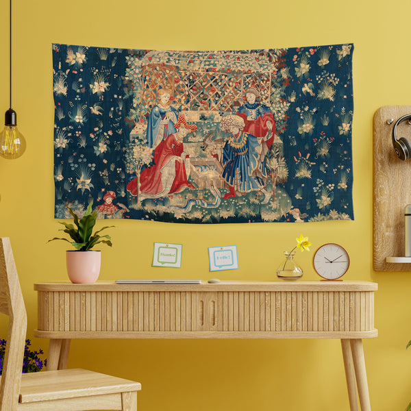 Wall decoration tapestry "Falcon bathing"