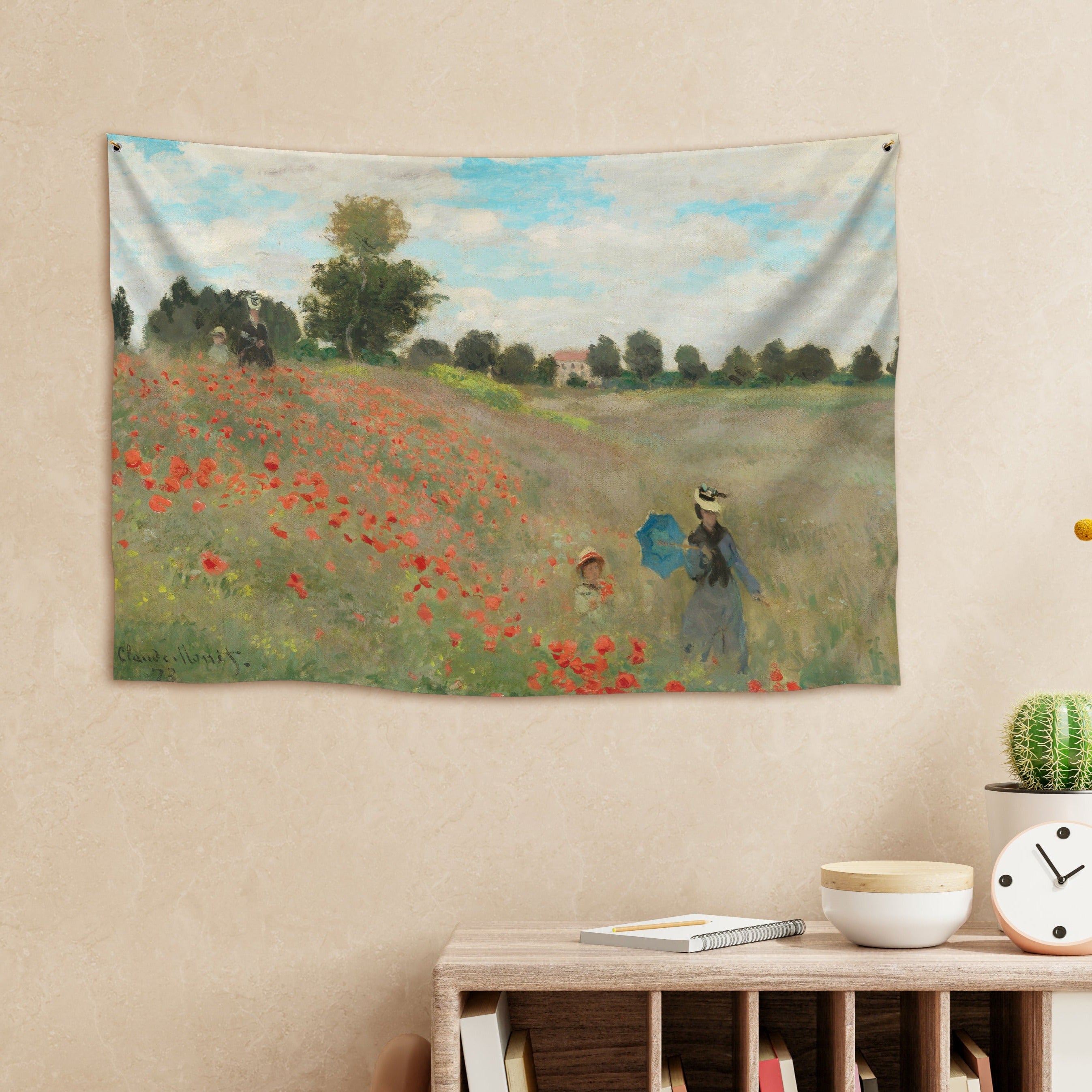 Sienos dekoracija gobelenas Claude Monet "Poppy field"