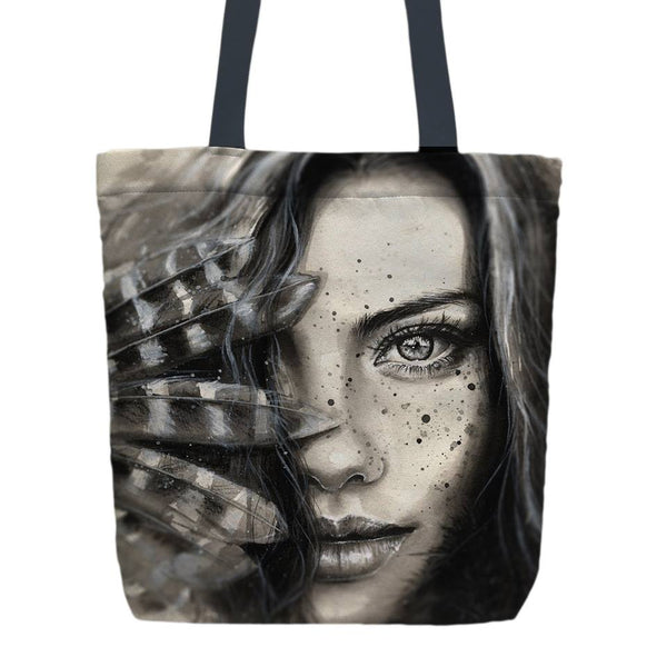 Shopping bag "Girl with a feather"