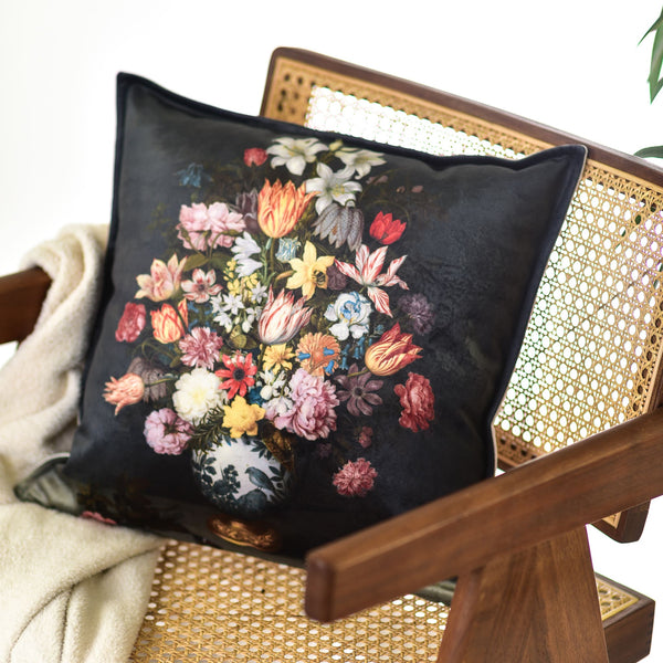 Decorative cushion Ambrosius Bosschaert "Still Life Of Flowers In A Wan-Li Vase"