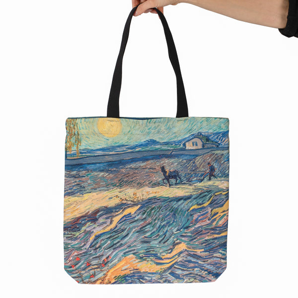 Shopping bag Vincent van Gogh "Field with Plowing Farmers"